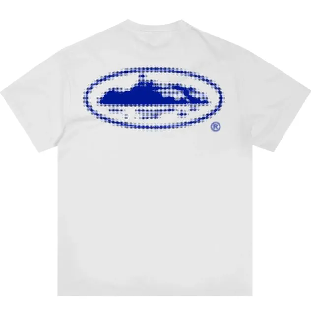 Corteiz Halftone Island Tee 'White/Blue'