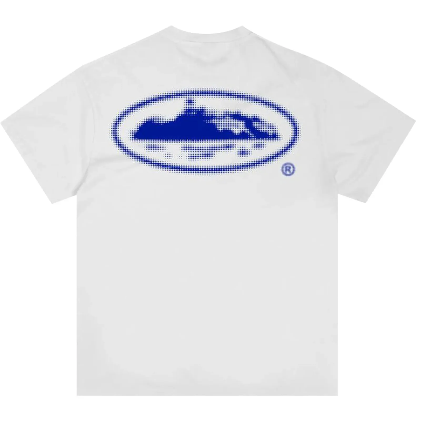 Corteiz Halftone Island Tee 'White/Blue'