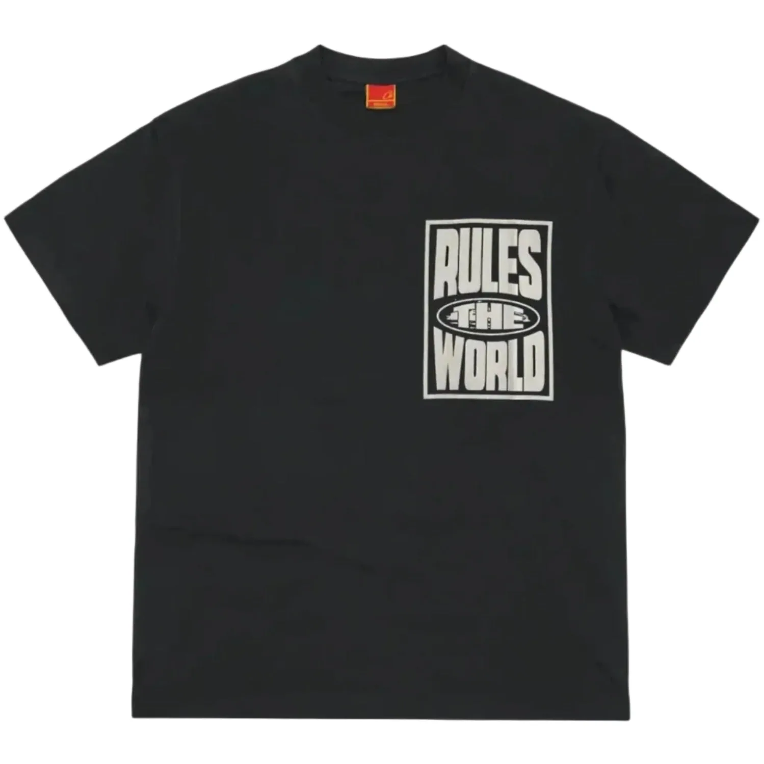 Corteiz Rules The World T-Shirt 'Black/White'