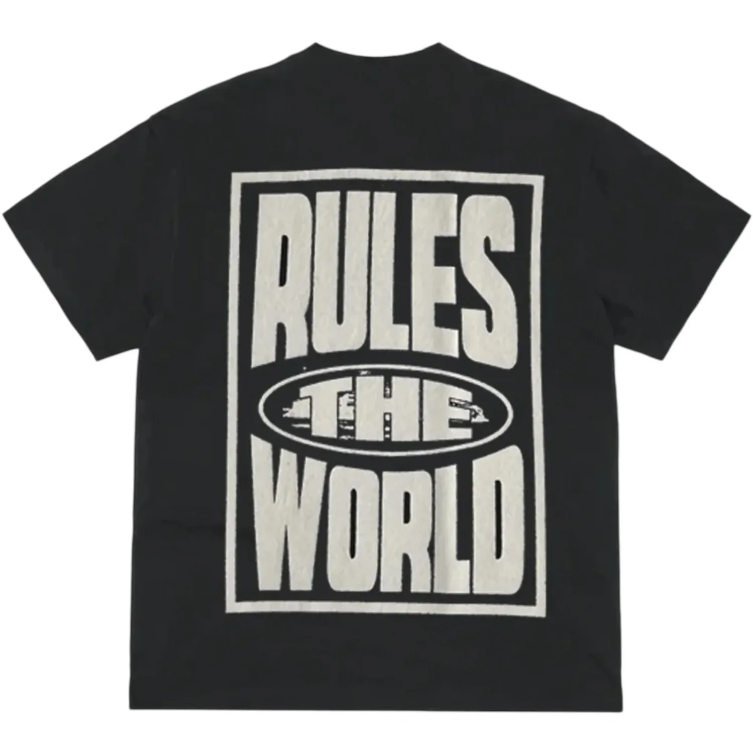 Corteiz Rules The World T-Shirt 'Black/White'