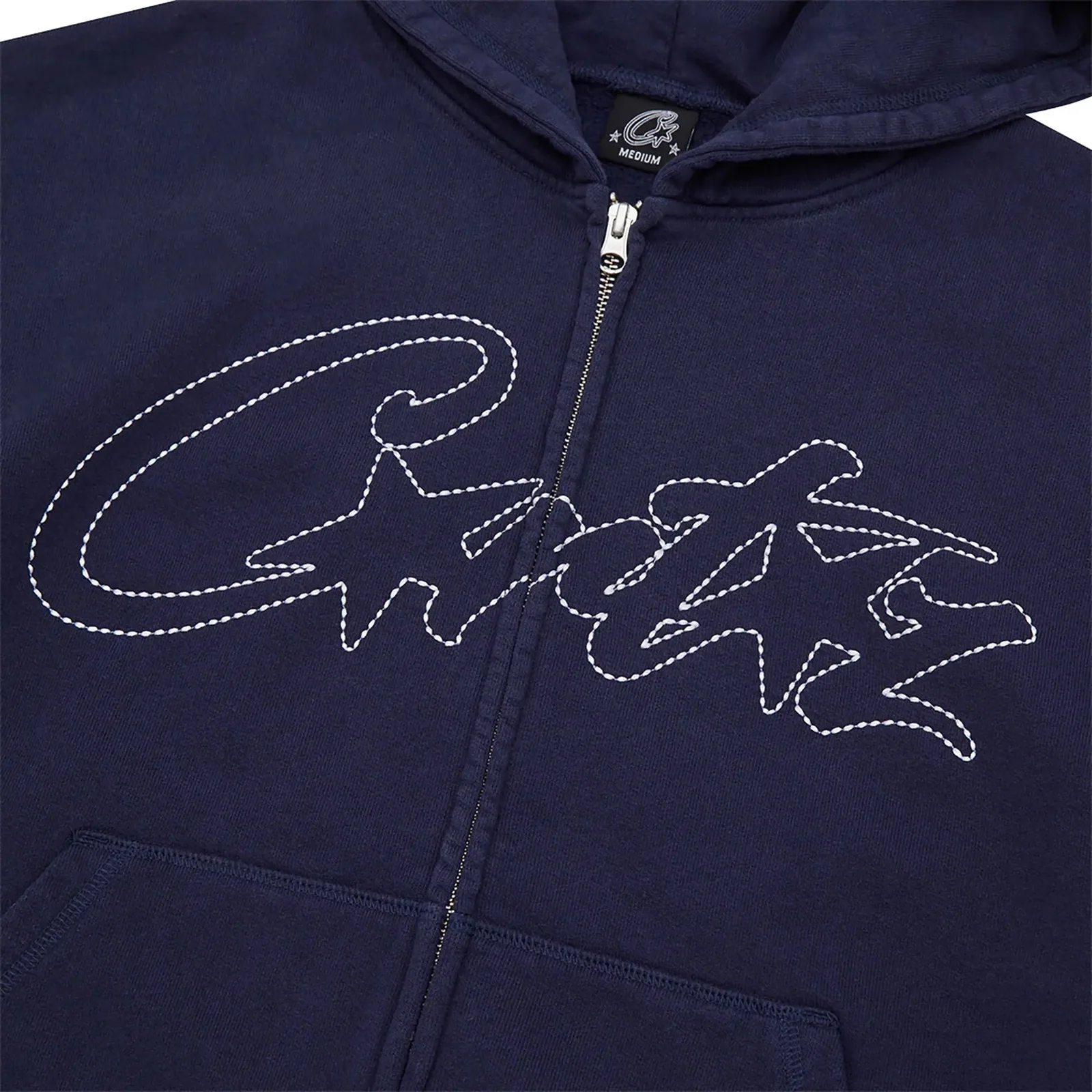 Corteiz Thick Stitch Allstarz Zip Hoodie 'Navy'