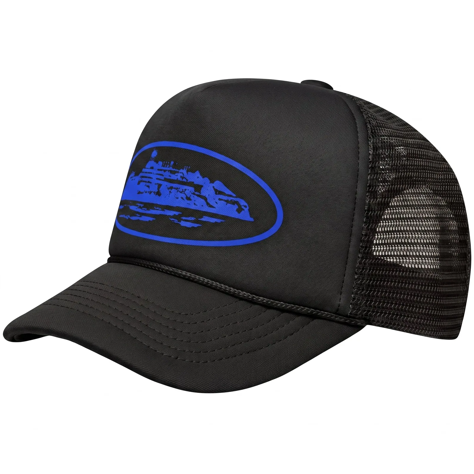 Corteiz Alcatraz Trucker Hat 'Blue/Black'