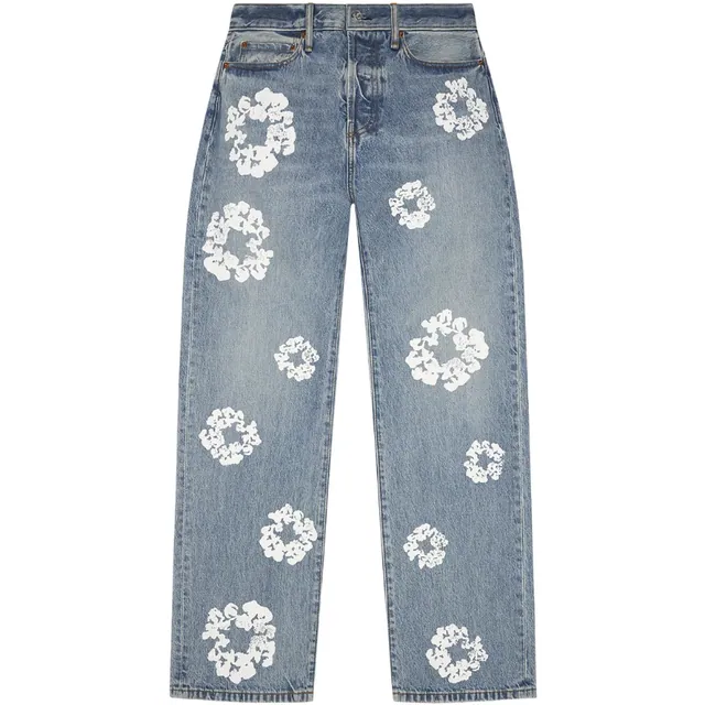 Denim Tears Baggy Cotton Wreath Denim Pant 'Light Wash'