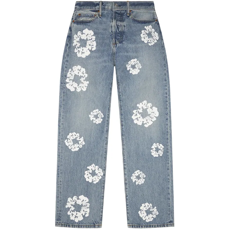 Denim Tears Baggy Cotton Wreath Denim Pant 'Light Wash'