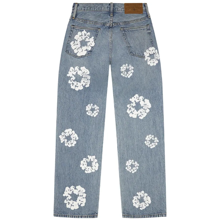 Denim Tears Baggy Cotton Wreath Denim Pant 'Light Wash'