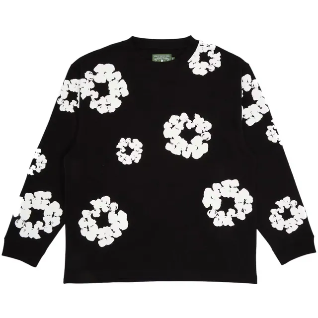 Denim Tears The Cotton Wreath Long Sleeve 'Black'