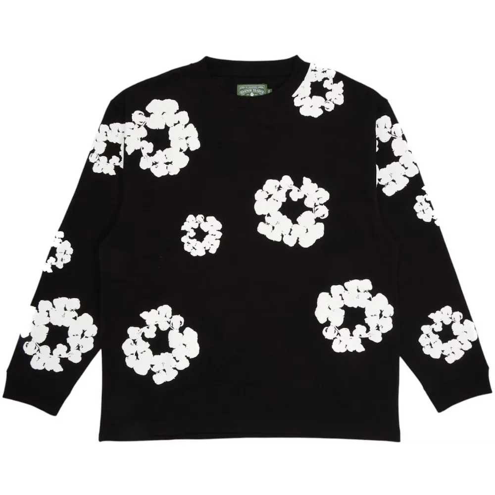 Denim Tears The Cotton Wreath Long Sleeve 'Black'