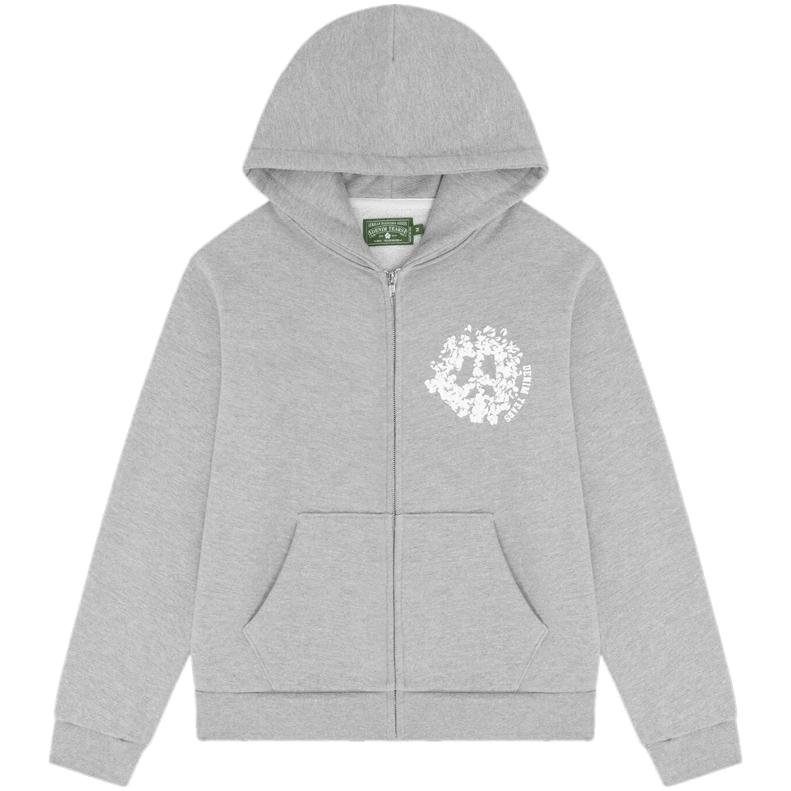 Denim Tears University Zip Hoodie 'Grey'