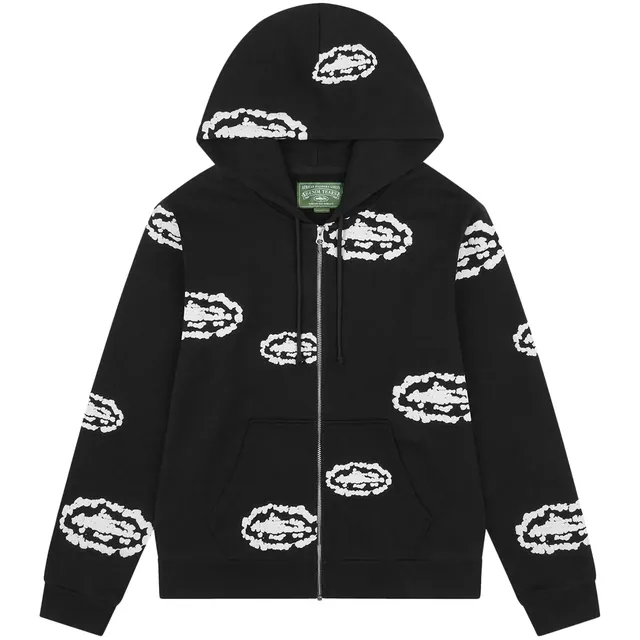 Denim Tears x Corteiz Cotton Wreath Zip Hoodie 'Black'
