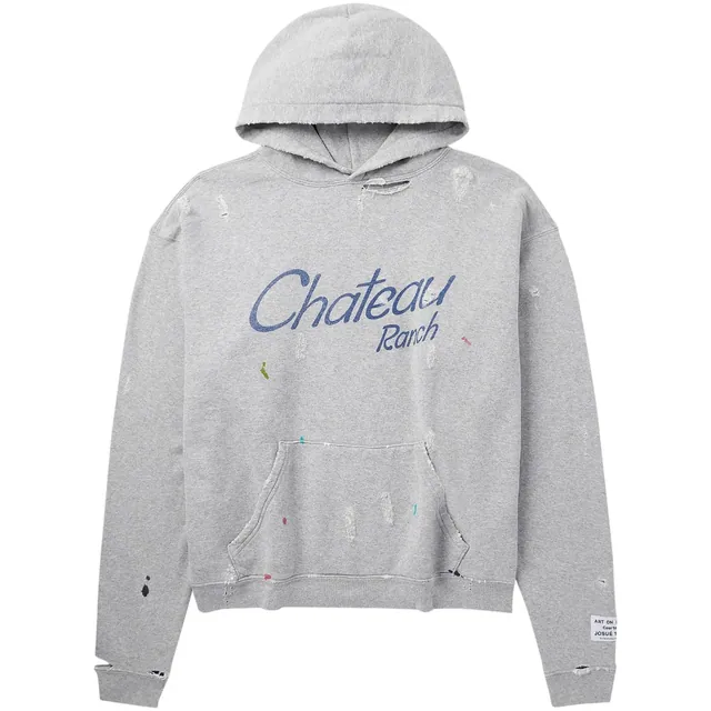 Gallery Dept. Distressed Chateau Ranch Hoodie 'Heather Grey'