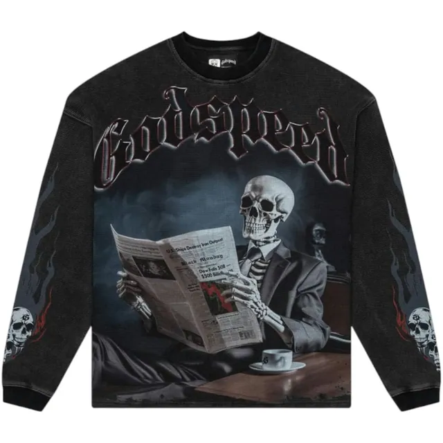 Godspeed Black Monday L/S Thermal Tee Black Wash