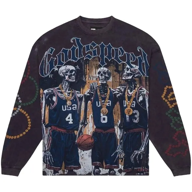 Godspeed Dream Team Long-Sleeve T-Shirt 'Black wash'