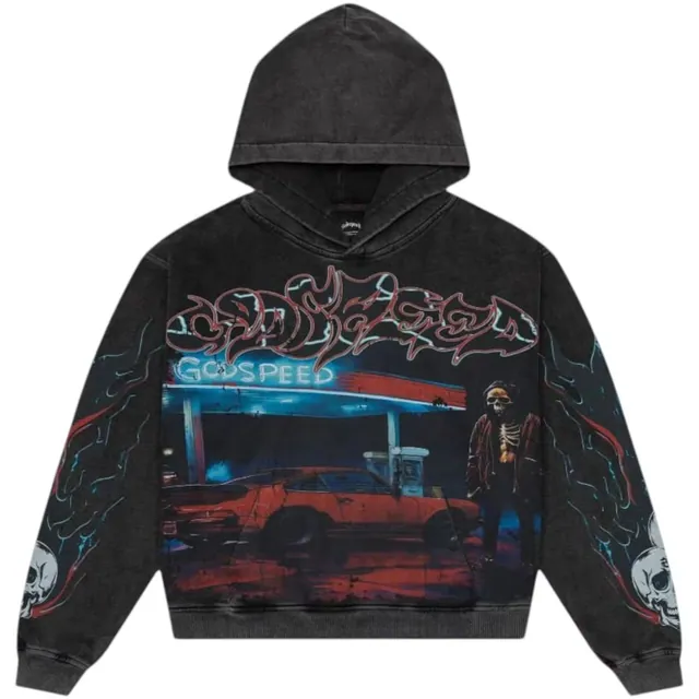 Godspeed Pit Stop Hoodie 'Black Wash'