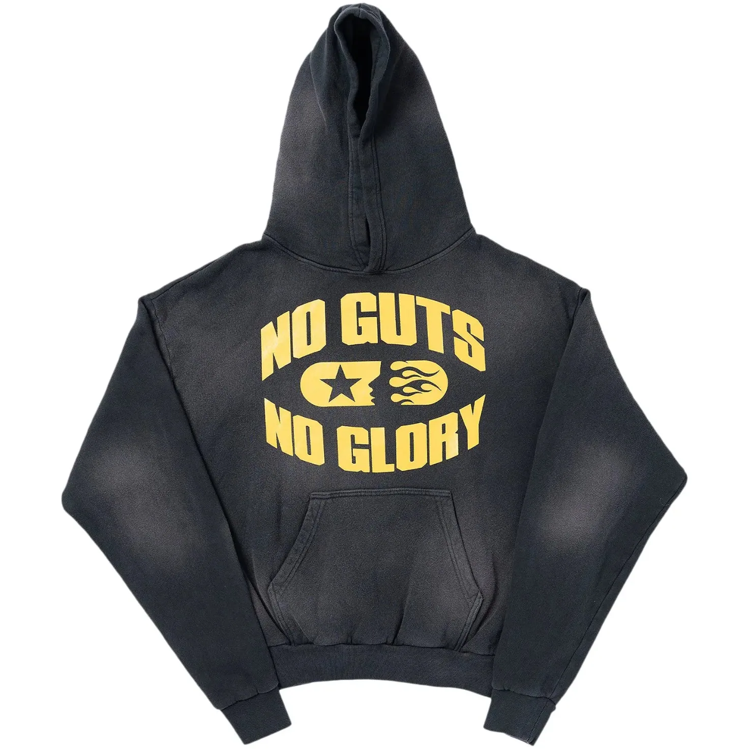 Hellstar No Guts No Glory Hoodie 'Washed Black'