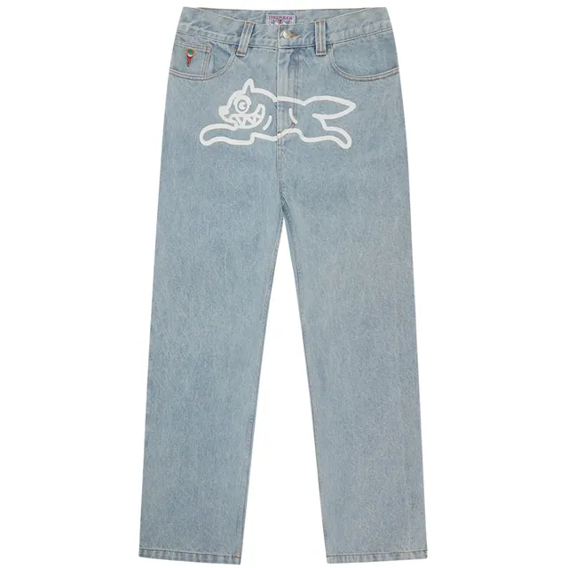 ICECREAM Running Dog Double Scoop Denim Pants Heavy Wash Blue