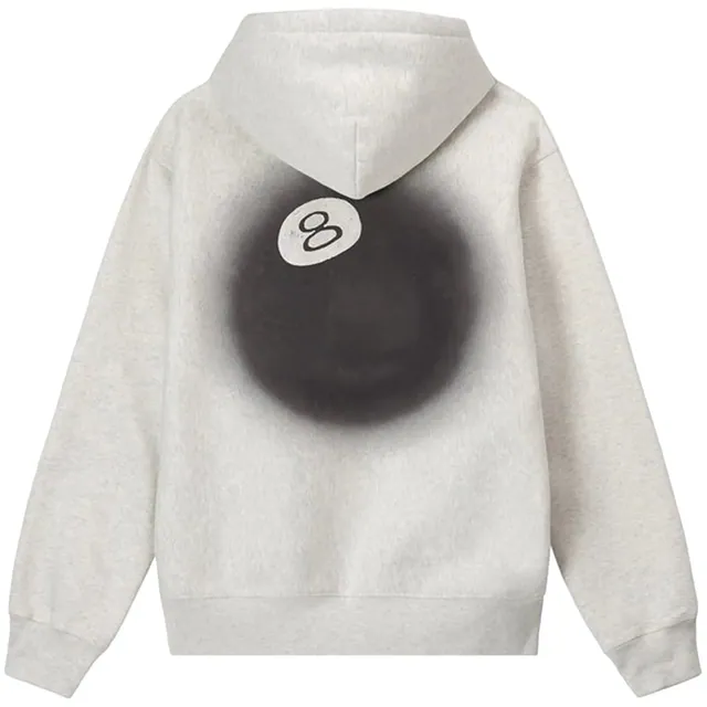 Stussy 8 Ball Fade Hoodie 'Ash Heather'