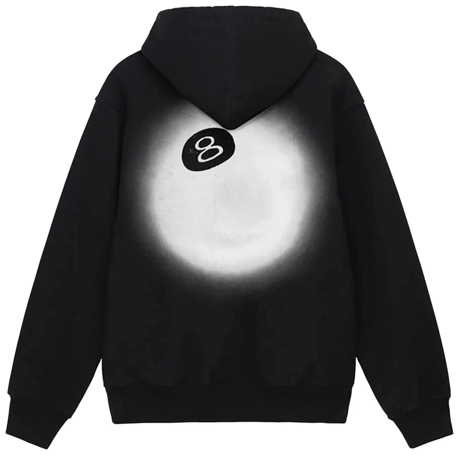 Stussy 8 Ball Fade Hoodie 'Black'