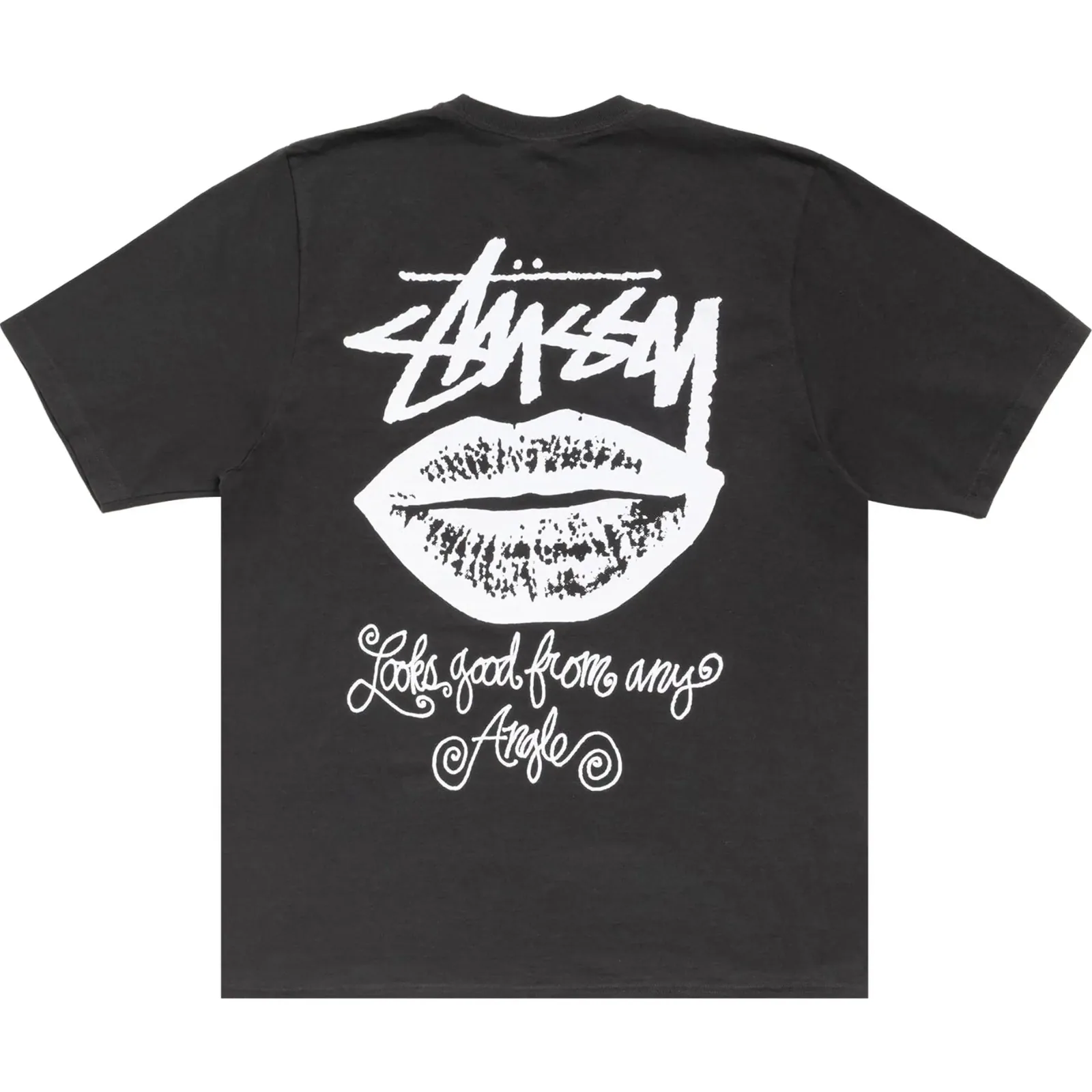 Stussy Any Angle Tee Pigment Dyed 'Faded Black'