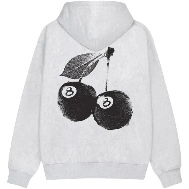 Stussy Cherries Hoodie 'Ash Heather'