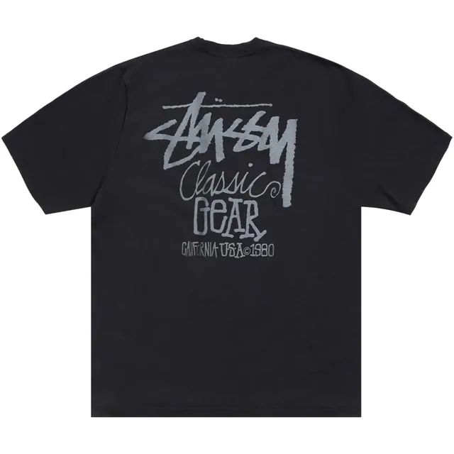 Stussy Classic Gear Tee Pigment Dyed 'Black'