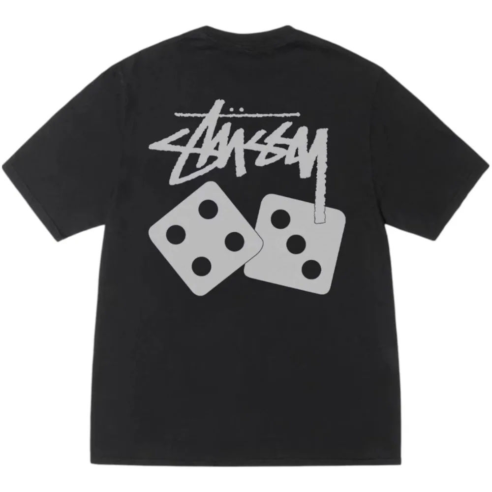 Stussy Dice Pigment Dyed Tee 'Black'