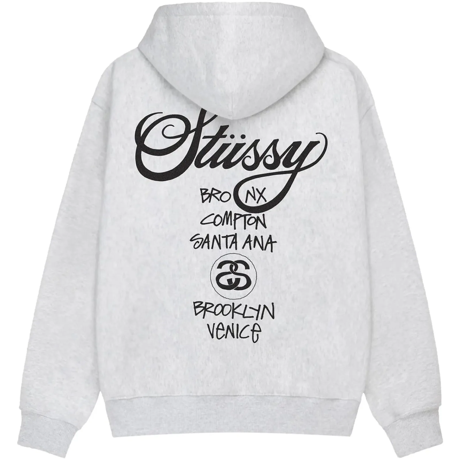 Stussy World Tour Hoodie 'Ash Heather'