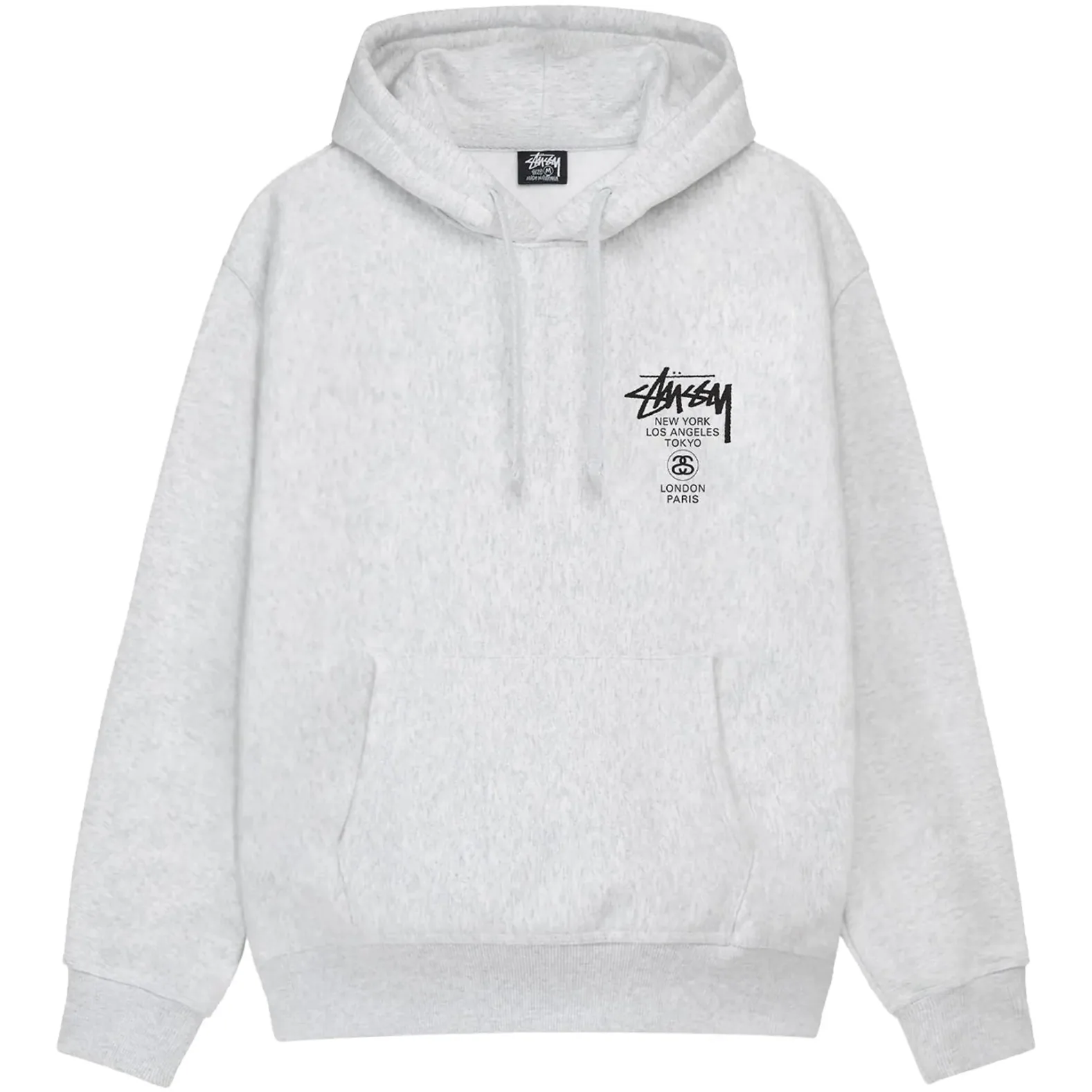 Stussy World Tour Hoodie 'Ash Heather'