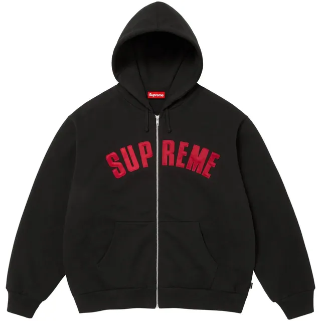Supreme Arc Thermal Lined Zip Up Hooded Sweatshirt 'Black'