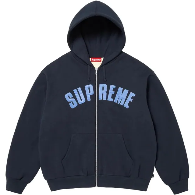 Supreme Arc Thermal Lined Zip Up Hooded Sweatshirt 'Navy'