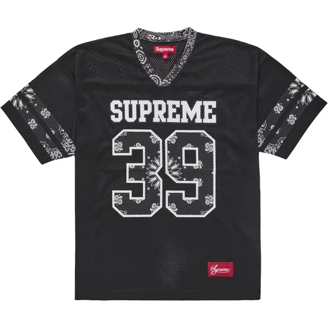 Supreme Bandana Football Jersey Black SS25