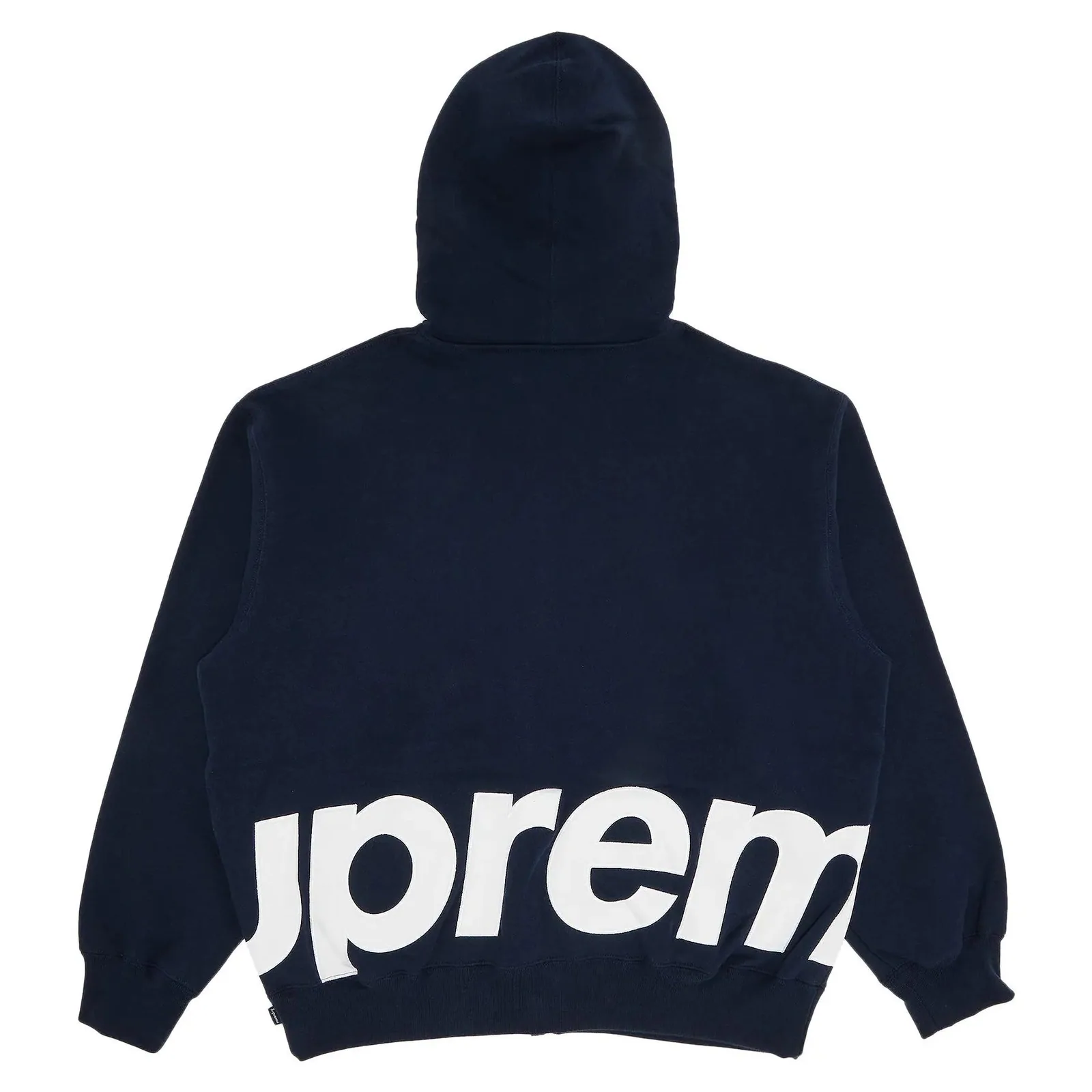 Supreme Big Logo Zip Up Hooded Sweatshirt 'Navy'