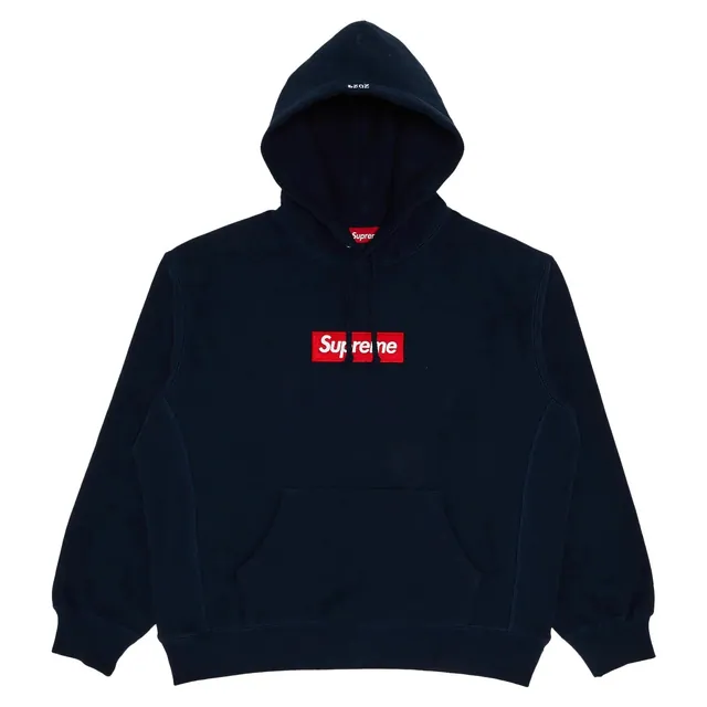 Supreme Box Logo Hooded Sweatshirt 'Navy'