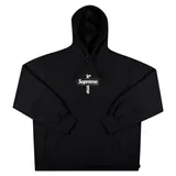 Supreme Cross Box Logo Hooded Sweatshirt 'Black'