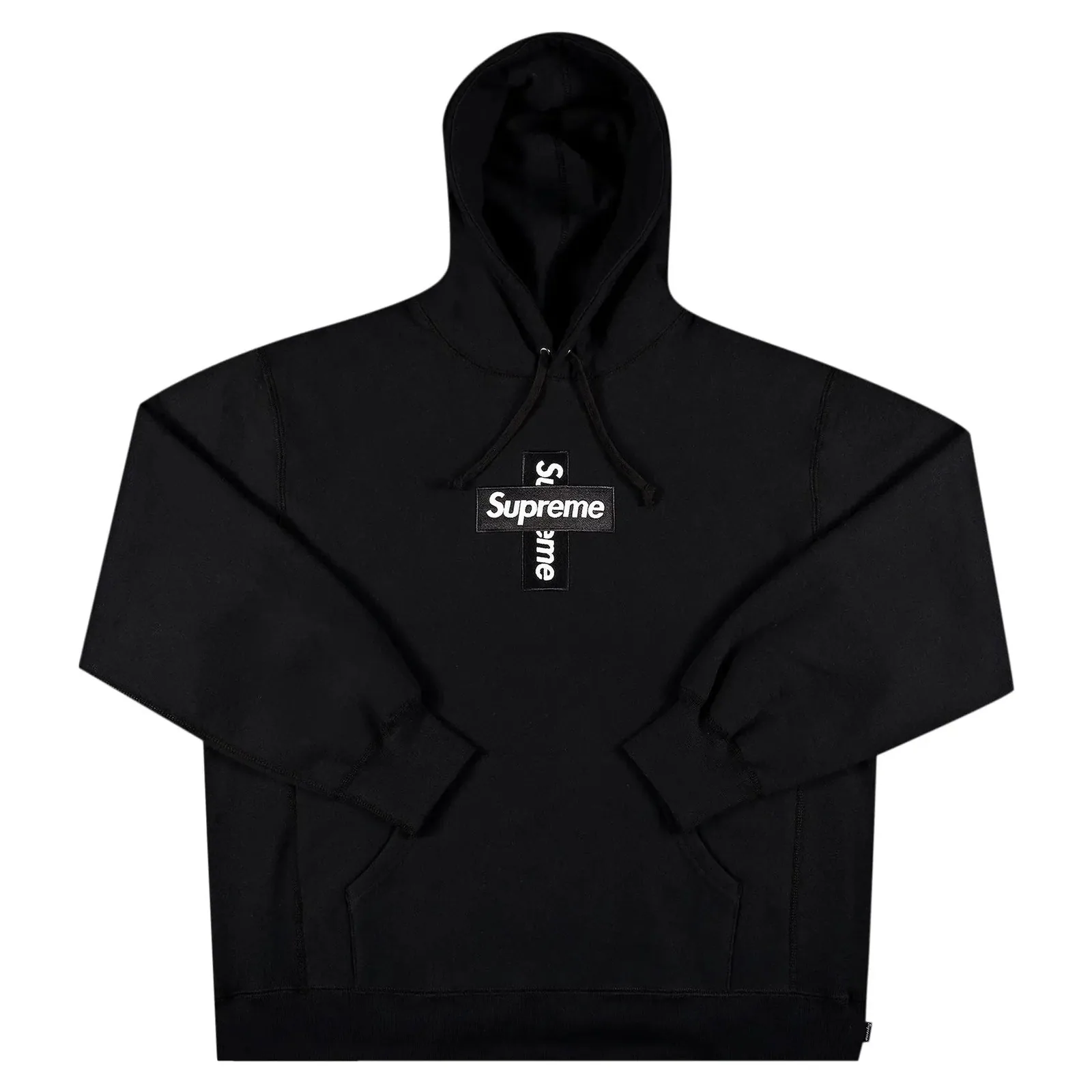 Supreme Cross Box Logo Hooded Sweatshirt 'Black'