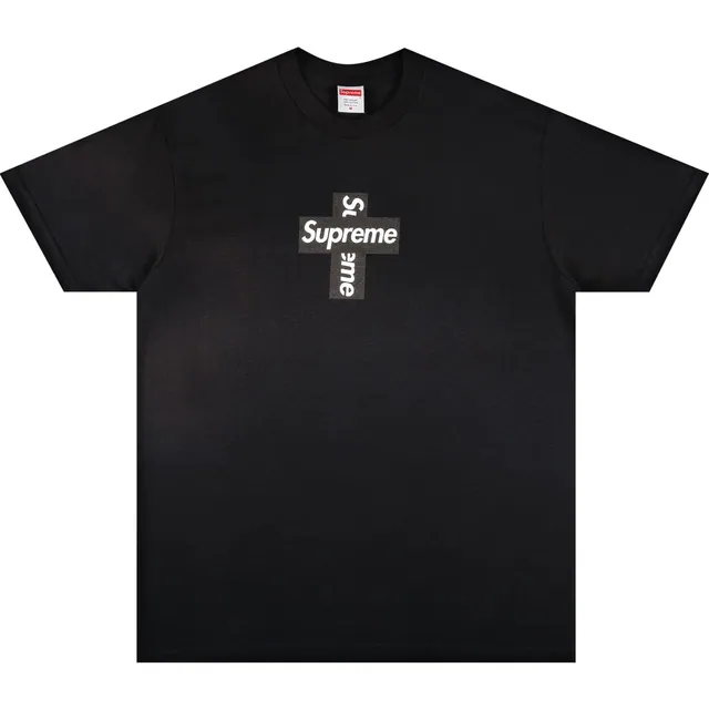 Supreme Cross Box Logo Tee 'Black'