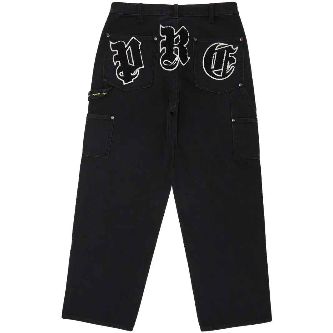 Supreme Jean Old English Canvas Double Knee Painter Pant 'Black'