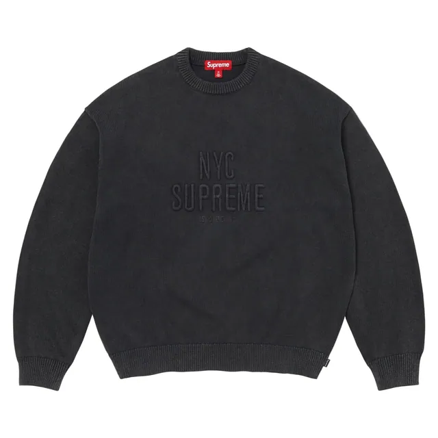 Supreme Overdyed Raised Sweater "Black"
