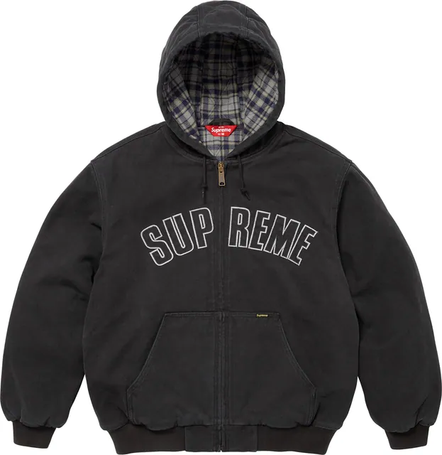 Supreme Reflective Arc Hooded Work Jacket 'Black'