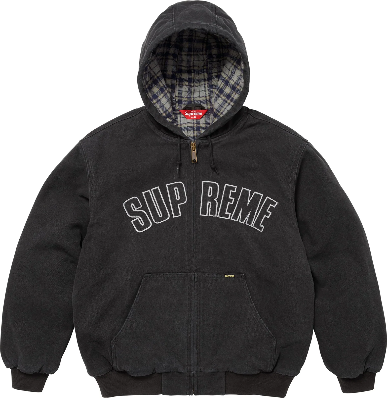 Supreme Reflective Arc Hooded Work Jacket 'Black'