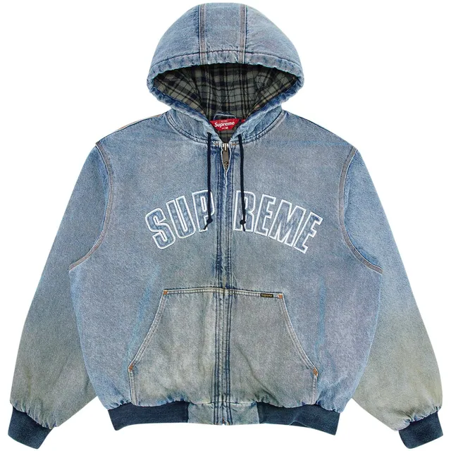 Supreme Reflective Arc Hooded Work Jacket 'Denim'