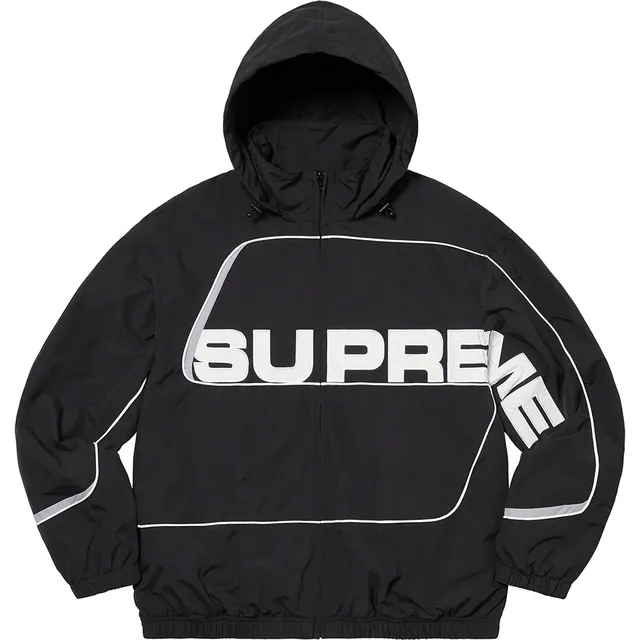 Supreme S Paneled Track Jacket 'Black'