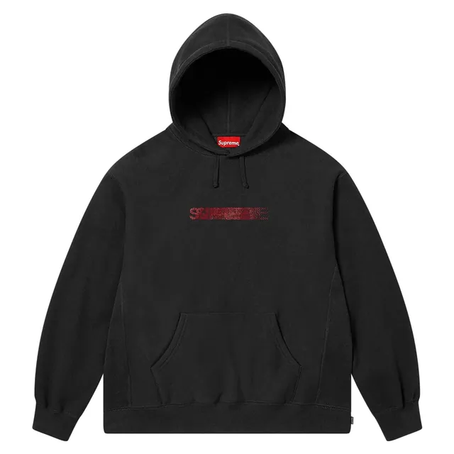 Supreme Swarovski Motion Logo Hooded Sweatshirt 'Black'
