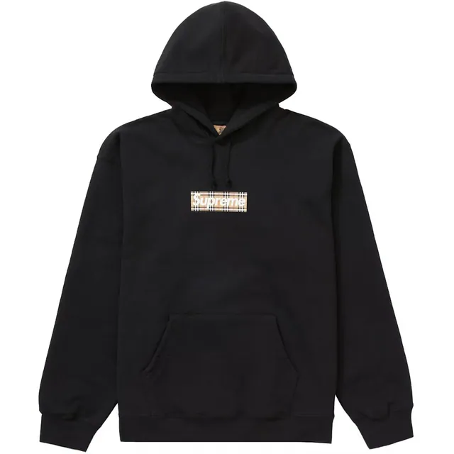 Supreme x Burberry Box Logo Hooded Sweatshirt 'Black'