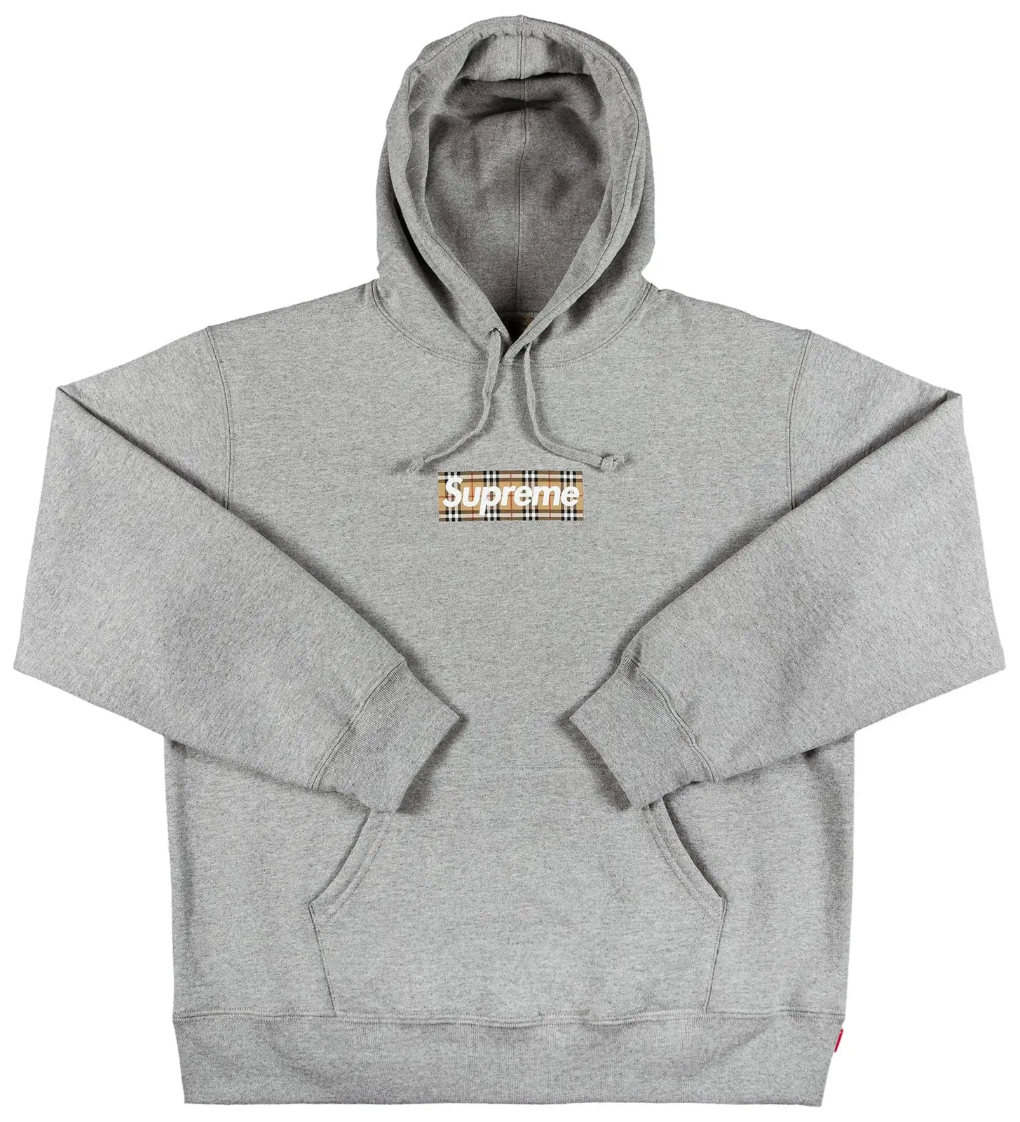 Supreme x Burberry Box Logo Hooded Sweatshirt 'Heather Grey'