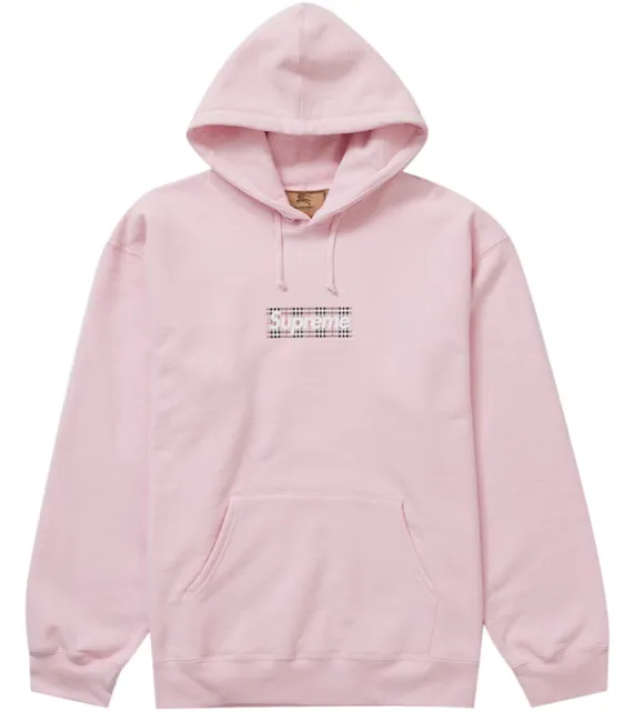 Supreme x Burberry Box Logo Hooded Sweatshirt 'Light Pink'