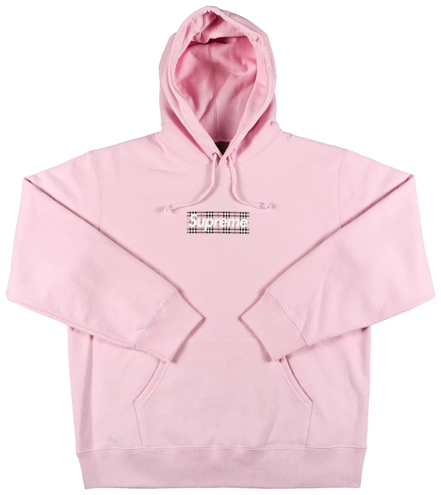 Supreme x Burberry Box Logo Hooded Sweatshirt 'Light Pink'