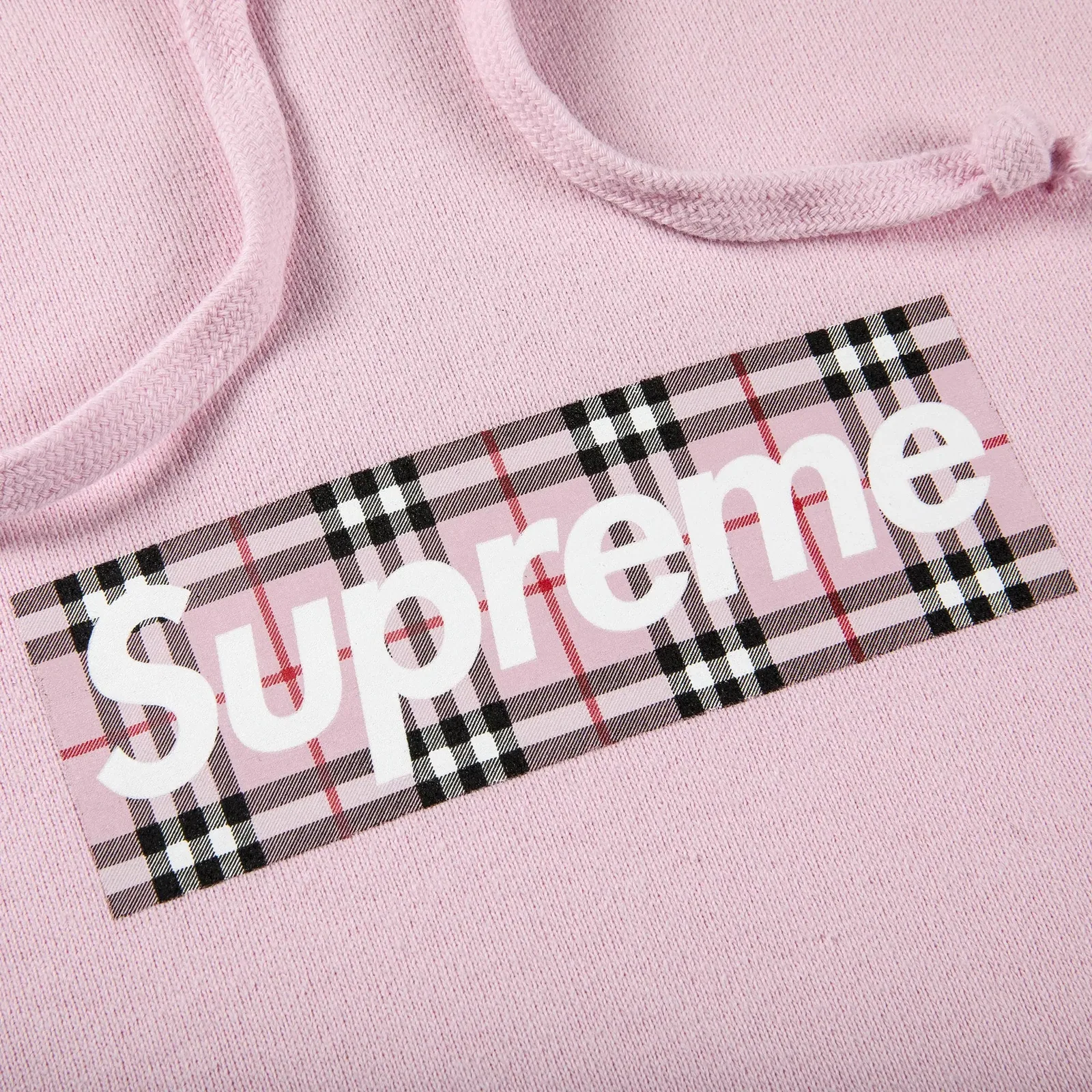 Supreme x Burberry Box Logo Hooded Sweatshirt 'Light Pink'