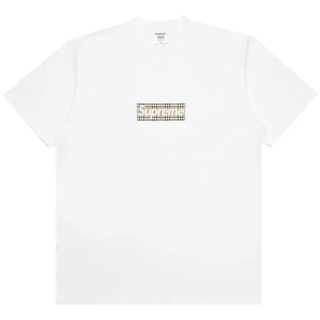Supreme x Burberry Box Logo Tee 'White'
