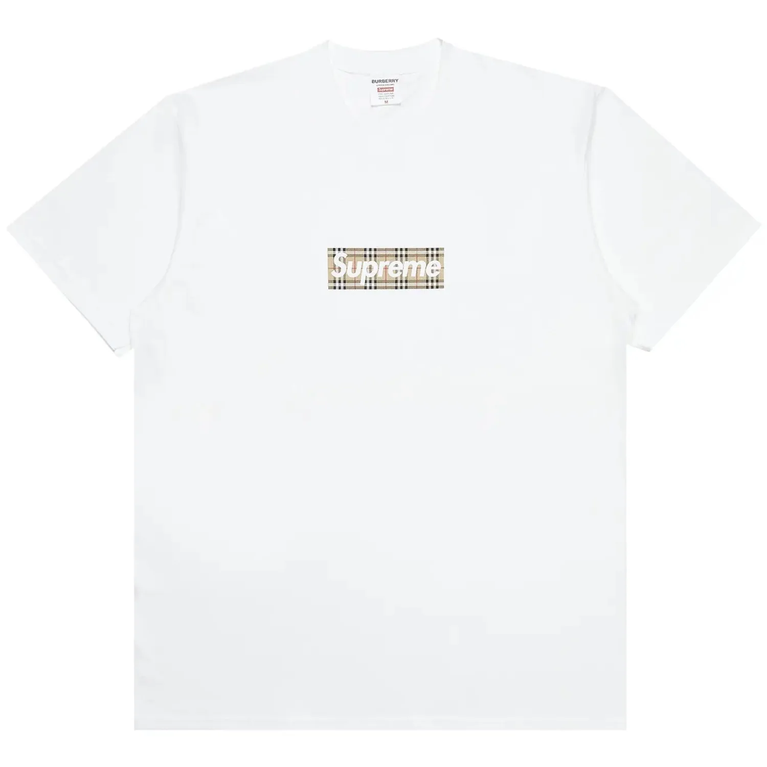 Supreme x Burberry Box Logo Tee 'White'