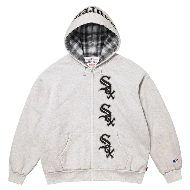 Supreme x Chicago White Sox Zip Up Hooded Sweatshirt 'Ash Grey'